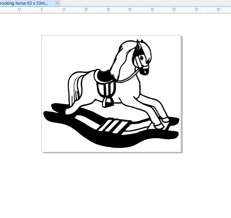 rocking horse 63 x 65. pack of 10 engraved  ideal for scrapbooki